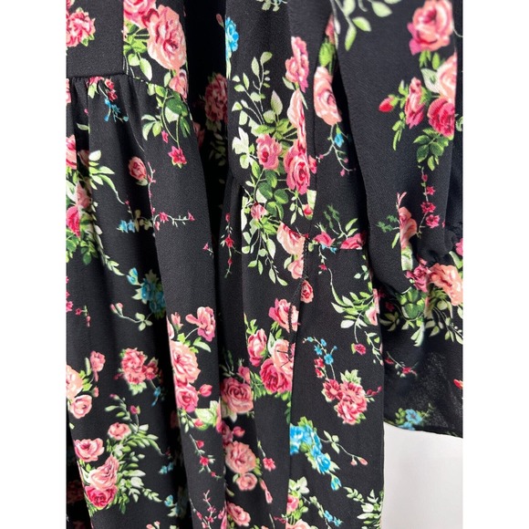 Modcloth Floral Print Mock Neck LS Dress Women's Plus Size 4X *Belt NOT Included - Picture 6 of 12